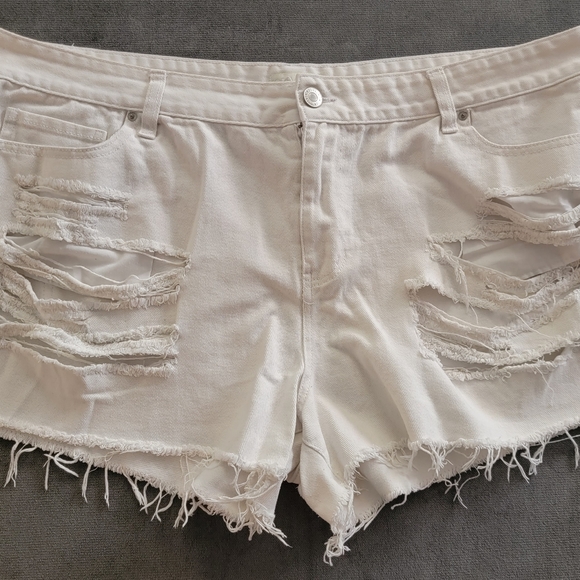 Forever 21 Pants - Forever 21 white distressed shirts